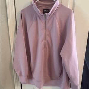 Abercrombie & Fitch Light Purple Half-Zip Sweatshirt
